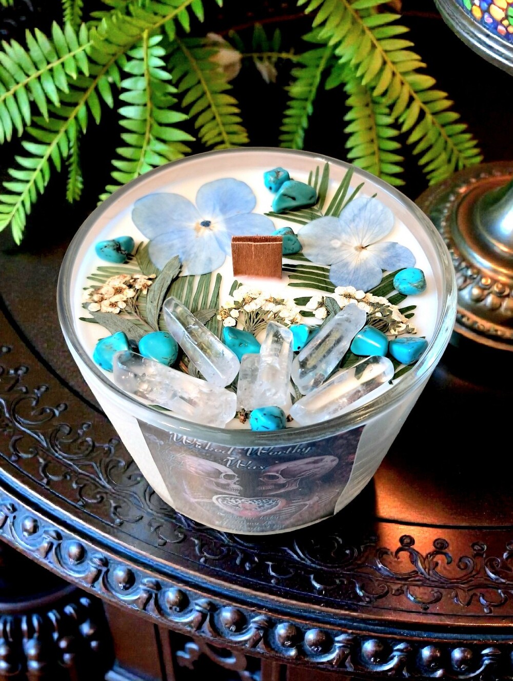 Hand Crafted , Wicked Worthy Wax, Playful quartz 16 oz candle